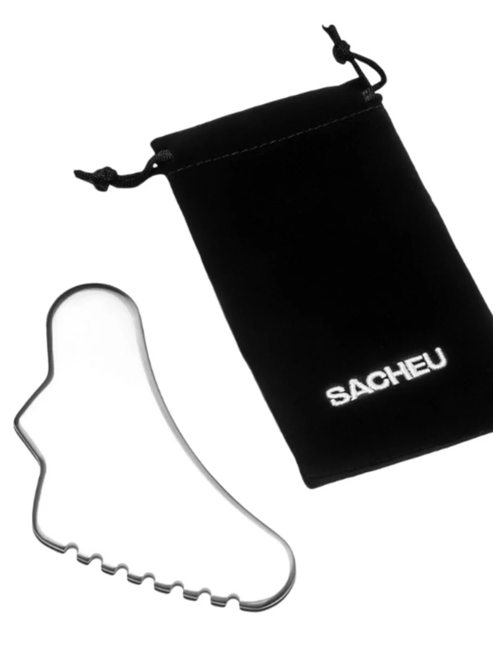 Sacheu Ulta Beauty Body Gua Sha Stainless Steel Tool w/ Travel Bag Sealed NWT